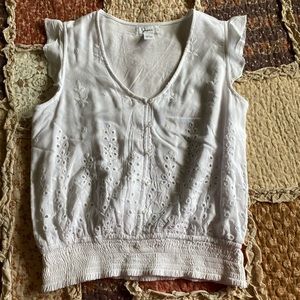Japna eyelet embroidered blouse Tjmaxx